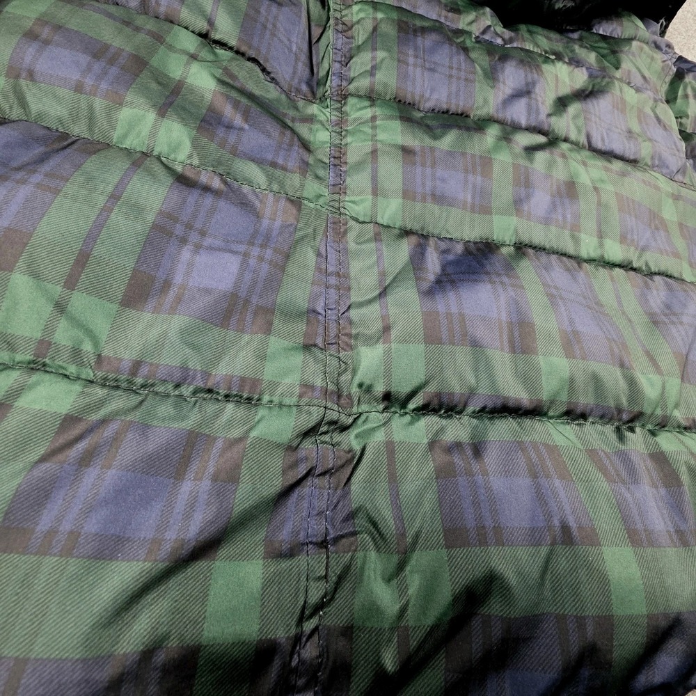 Charter Club Women's 3X Puffer Vest Blackwatch Plaid Quilted Hooded Green Tartan - Picture 7 of 11